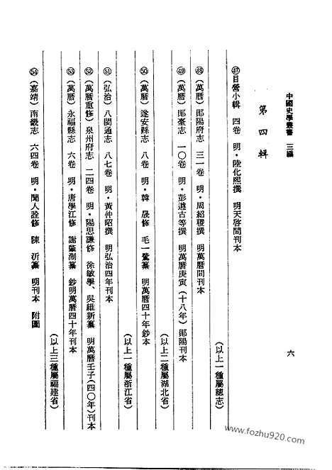 《嘉靖南畿志》中国史学丛书