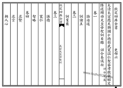 《太宗文皇帝圣训》四库本_圣训