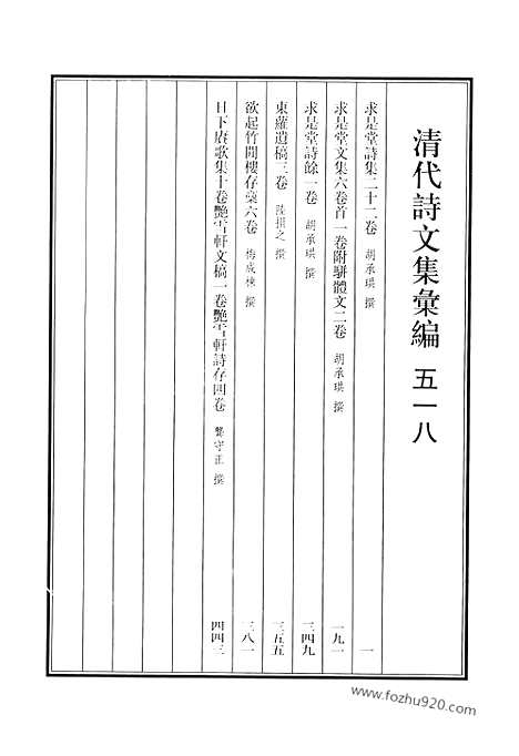 《清代诗文集汇编》518_清代诗文集汇编