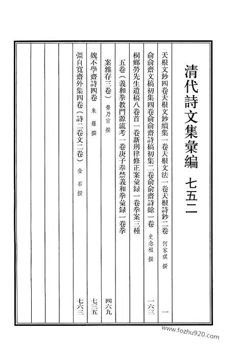 《清代诗文集汇编》752_清代诗文集汇编