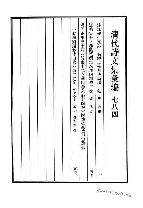 《清代诗文集汇编》784_清代诗文集汇编