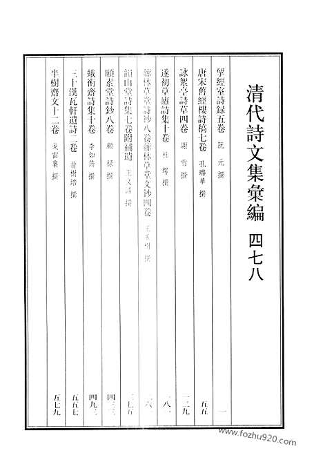 《清代诗文集汇编》478_清代诗文集汇编