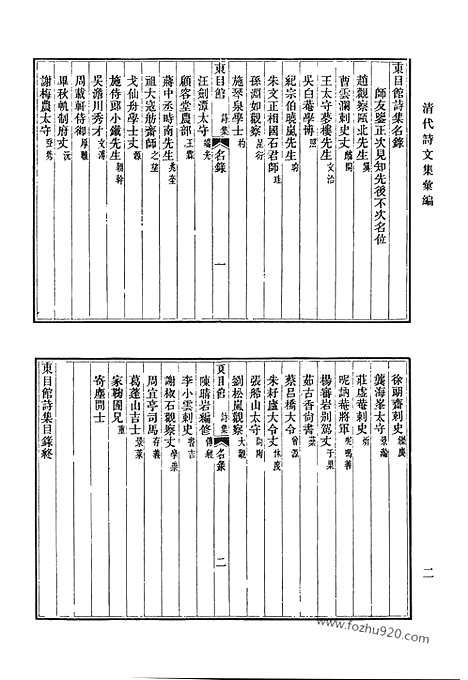 《清代诗文集汇编》东目馆诗集_东目馆诗见_虚一斋集_切问斋集_冷香山馆未定稿_冷香词_清代诗文集汇编