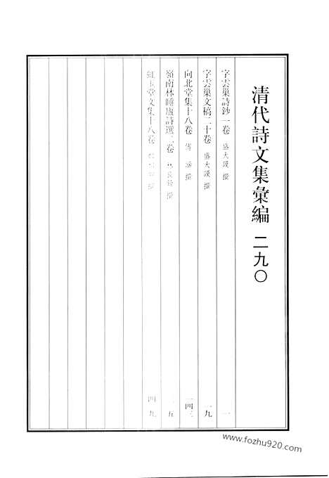 《清代诗文集汇编》字云巢诗钞_字云巢文稿_向北堂集_岭南林睡庐诗选_虹玉堂文集_清代诗文集汇编