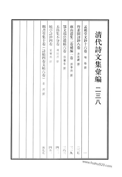 《清代诗文集汇编》孟邻堂文钞_竹素园诗钞_麻山遗集_鄂文端公遗稿_未节集_晓亭诗钞_赐书堂集_清代诗文集汇编