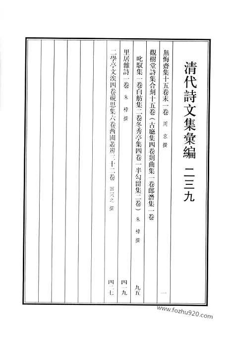 《清代诗文集汇编》无悔斋集_观树堂诗集合刻_里居杂诗_二学亭文涘_砚思集_西圃丛辨_清代诗文集汇编