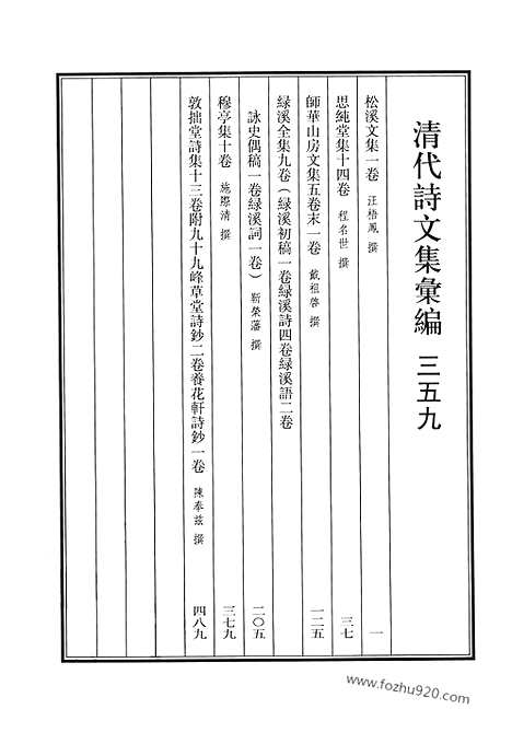 《清代诗文集汇编》松溪文集_思纯堂集_师华山房文集_绿溪全集_穆亭集_敦拙堂诗集_清代诗文集汇编