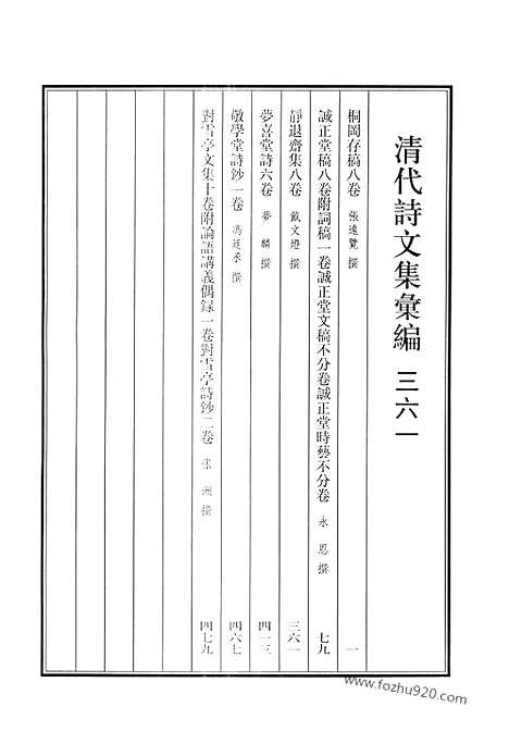 《清代诗文集汇编》桐冈存稿_诚正堂稿_诚正堂文稿_诚正堂时艺_静喜堂诗_敬学堂诗钞_对雪亭文集_对雪亭诗钞_清代诗文集汇编