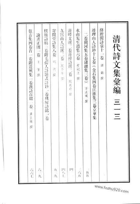 《清代诗文集汇编》绛跗阁诗稿_连理山人诗钞_水南先生遗集_莲峰文选_莲峰诗选_九宫山人诗选_寄闲堂诗集_檏庐诗稿_鷇音集_清代诗文集汇编