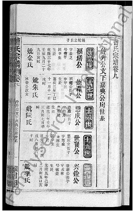 [曹]曹氏宗谱_27卷首5卷 (安徽) 曹氏家谱_十四.pdf