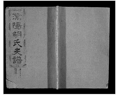 [胡]安定郡潜阳胡氏支谱 (安徽) 安定郡潜阳胡氏支谱_一.pdf