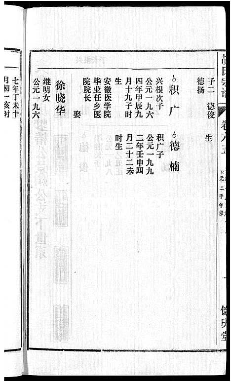 [胡]胡氏宗谱_67卷首1卷 (安徽) 胡氏家谱_A071.pdf