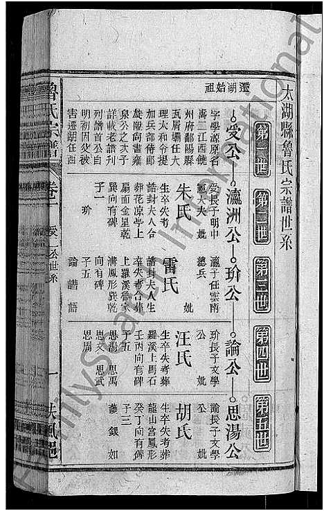 [鲁]鲁氏宗谱_13卷首2卷-太湖县鲁氏宗谱 (安徽) 鲁氏家谱_三.pdf