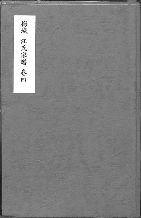 [汪]梅城汪氏家谱_16卷_末2卷-汪氏宗谱 (安徽) 梅城汪氏家谱_四.pdf