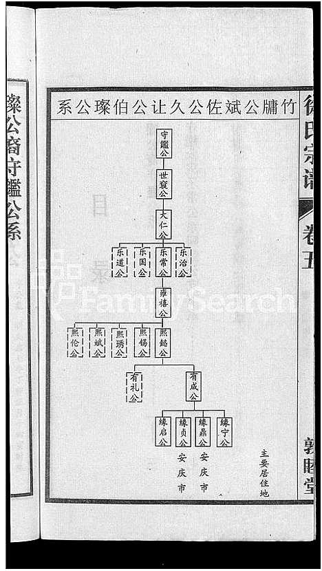 [徐]怀邑荻浦潭徐伯璨公系宗谱_19卷 (安徽) 怀邑荻浦潭徐伯璨公系家谱_五.pdf