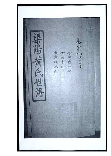 [黄]渠阳黄氏世谱 (福建) 渠阳黄氏世谱_二十八.pdf