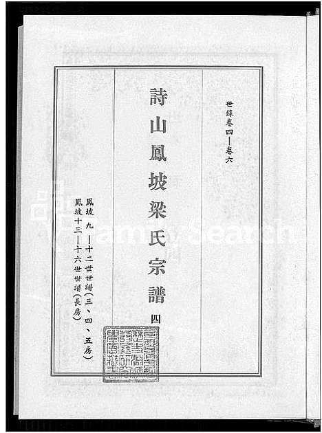 [梁]诗山凤坡梁氏宗谱_18卷首2卷-诗山凤坡梁氏族谱 (福建) 诗山凤坡梁氏家谱_四.pdf