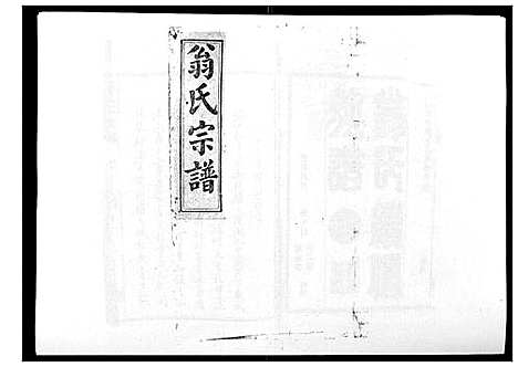 [翁]翁氏宗谱_10卷首末各1卷 (福建) 翁氏家谱_一.pdf