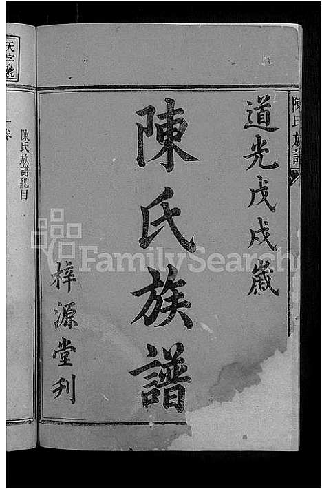 [陈]陈氏族谱_5卷 (湖南) 陈氏家谱_一.pdf