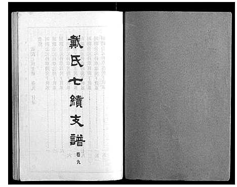 [戴]戴氏七续支谱_10卷 (湖南) 戴氏七续支谱_九.pdf