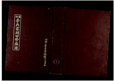 [李]连山李氏宗祠四修族谱_不分卷共6册 (湖南) 连山李氏家祠四修家谱_一.pdf