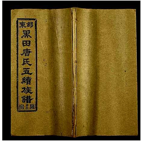 [唐]邵东黑田唐氏五续族谱_隆房49卷首3卷 (湖南) 邵东黑田唐氏五续家谱_八.pdf