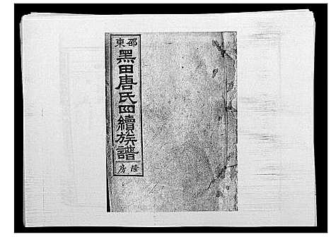 [唐]邵东黑田唐氏四续族谱 (湖南) 邵东黑田唐氏四续家谱_二十七.pdf