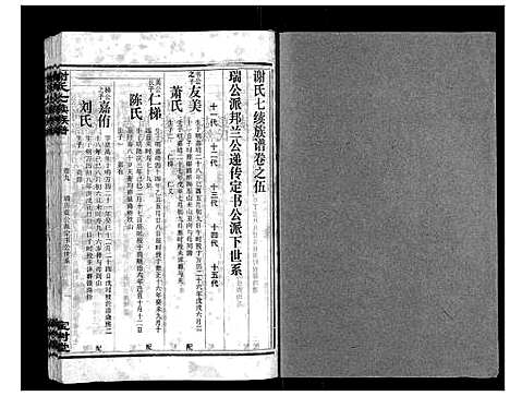 [谢]谢氏七续族谱_29卷首1卷末3卷 (湖南) 谢氏七续家谱_九.pdf