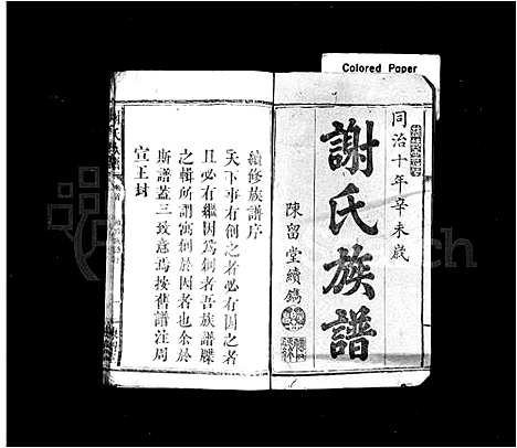 [谢]谢氏族谱_残卷 (湖南) 谢氏家谱.pdf