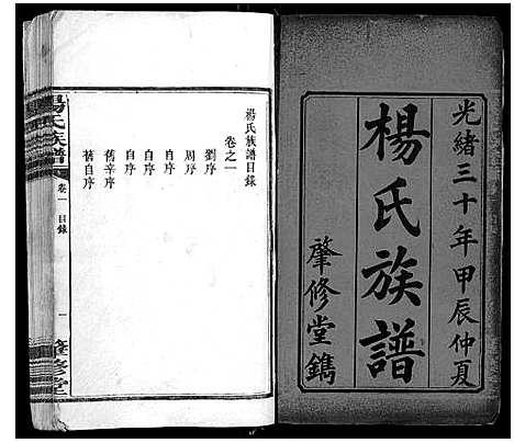 [杨]杨氏族谱_8卷 (湖南) 杨氏家谱_一.pdf