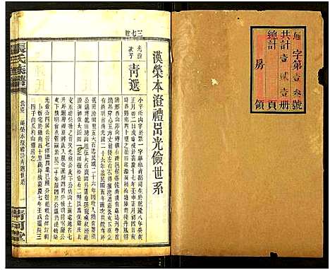 [张]张氏通谱_121册含13卷及卷附卷尾_世系谱甲乙编卷-版心题-张氏族谱 (湖南) 张氏通谱_三十.pdf