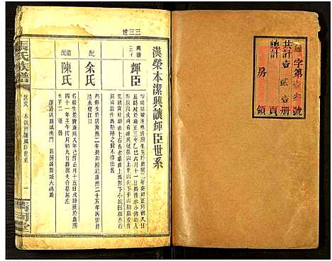 [张]张氏通谱_121册含13卷及卷附卷尾_世系谱甲乙编卷-版心题-张氏族谱 (湖南) 张氏通谱_三十三.pdf