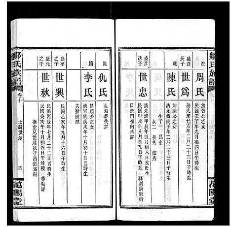 [邹]邹氏族谱_10卷 (湖南) 邹氏家谱_十.pdf