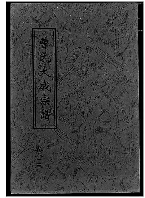 [曹]曹氏大成宗谱 (湖北) 曹氏大成家谱_三.pdf