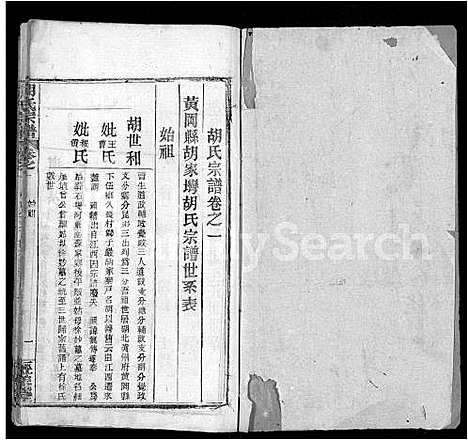 [胡]黄冈胡氏宗谱_3卷首1卷-胡氏宗谱 (湖北) 黄冈胡氏家谱_二.pdf