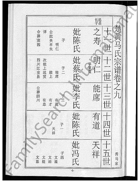 [马]马氏宗谱_10卷-楚黄马氏宗谱 (湖北) 马氏家谱_九.pdf