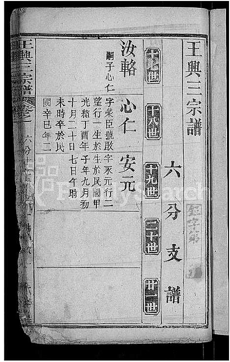 [王]王兴三宗谱_卷数不详 (湖北) 王兴三家谱_九.pdf