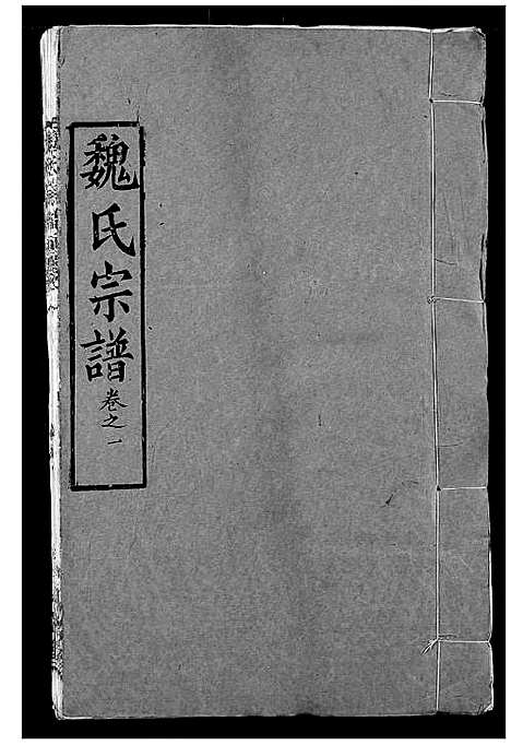 [魏]魏氏宗谱 (湖北) 魏氏家谱_一.pdf