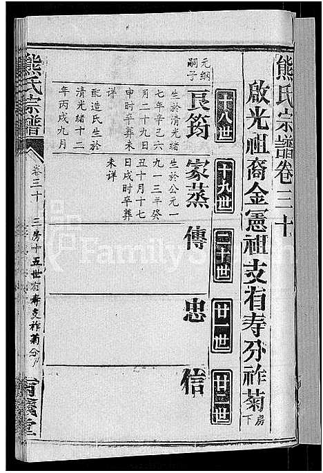 [熊]熊氏宗谱_47卷首5卷 (湖北) 熊氏家谱_二十九.pdf