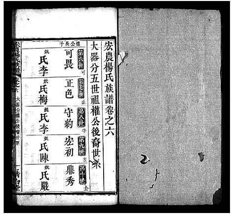 [杨]宏农杨氏族谱_14卷-Hong Nong Yang Shi_宏农杨氏族谱 (湖北) 宏农杨氏家谱_五.pdf