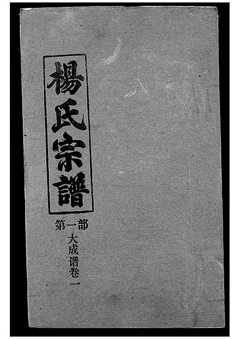 [杨]杨氏宗谱 (湖北) 杨氏家谱_三.pdf