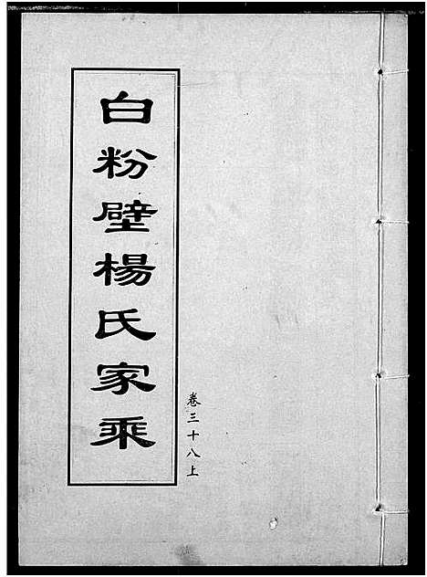 [杨]白粉壁杨氏宗谱 (湖北) 白粉壁杨氏家谱_十九.pdf