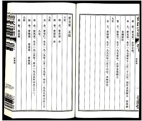 [曹]曹氏宗谱_2卷 (江苏) 曹氏家谱_二.pdf