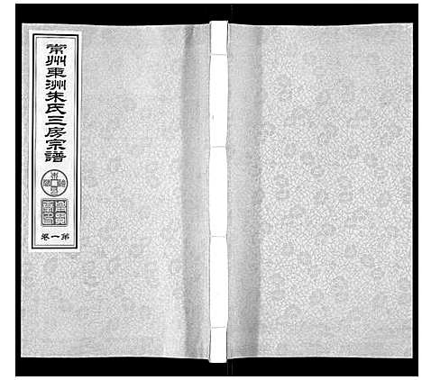 [朱]东洲朱氏三房宗谱_10卷 (江苏) 东洲朱氏三房家谱_一.pdf