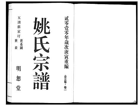 [姚]姚氏宗谱_2卷 (江苏) 姚氏家谱_一.pdf