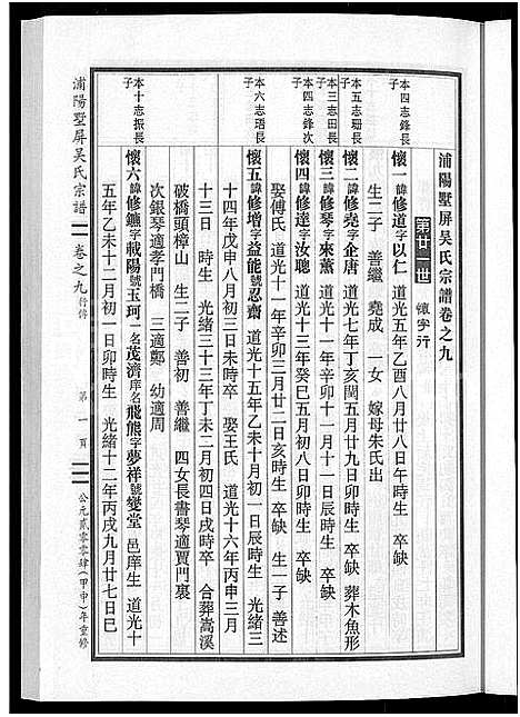 [吴]墅屏吴氏宗谱_10卷 (浙江) 墅屏吴氏家谱_九.pdf