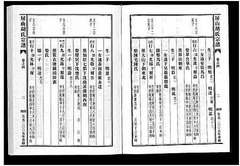 [胡]屏山胡氏宗谱_4卷 (浙江) 屏山胡氏家谱_四.pdf