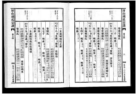 [胡]屏山胡氏宗谱_4卷 (浙江) 屏山胡氏家谱_四.pdf