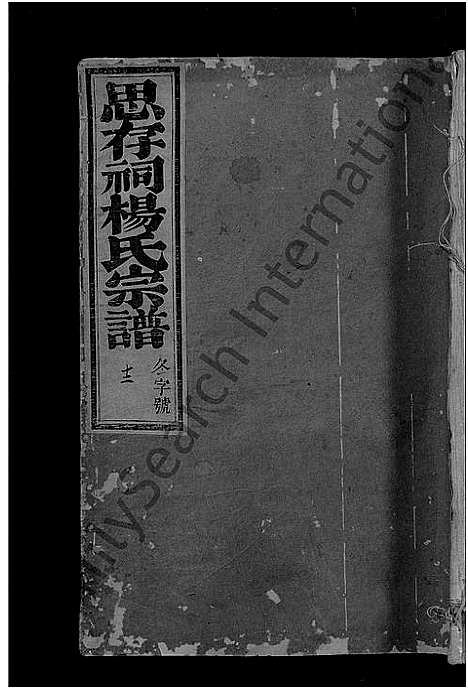 [杨]彩烟杨氏思存祠宗谱_12卷 (浙江) 彩烟杨氏思存祠家谱_十一.pdf